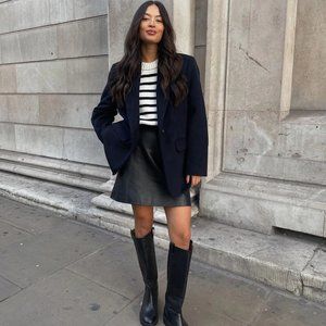 Frances Leather Black